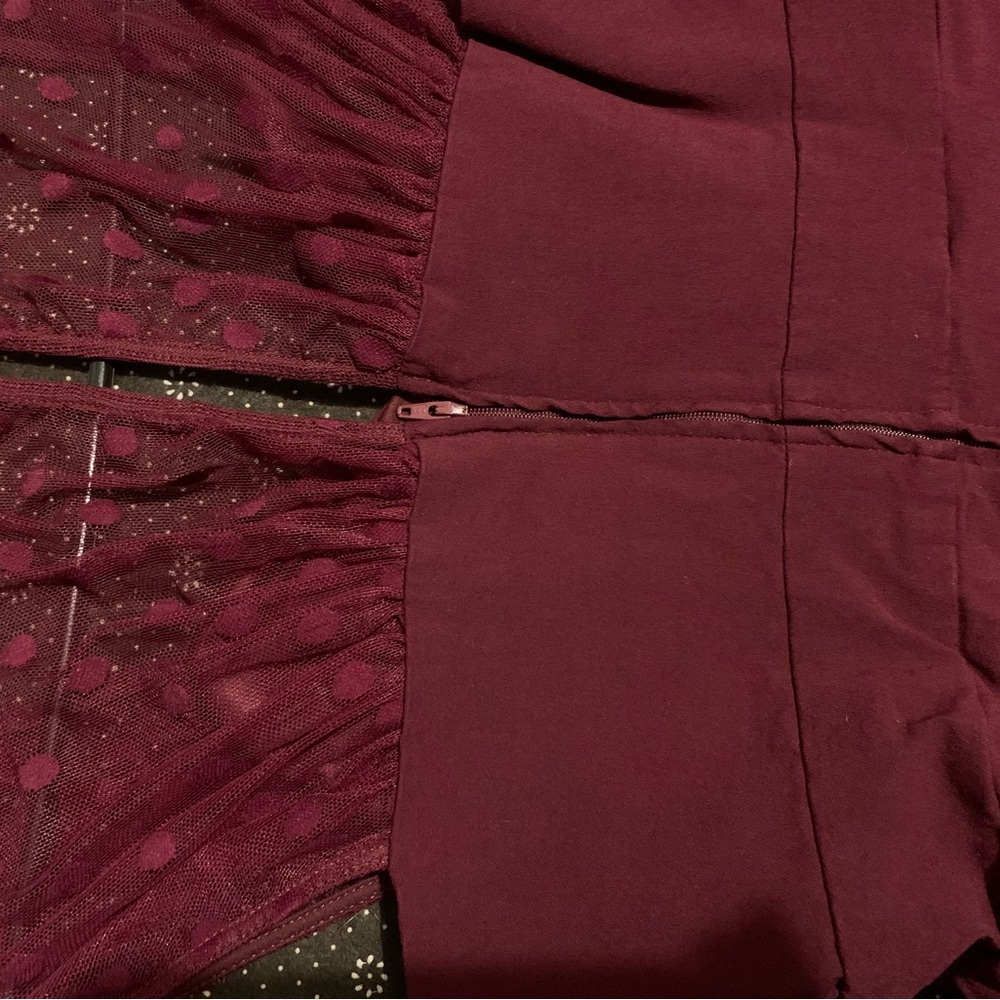 NWOT Torrid Burgundy Lace Prom Dress - Picture 4 of 8
